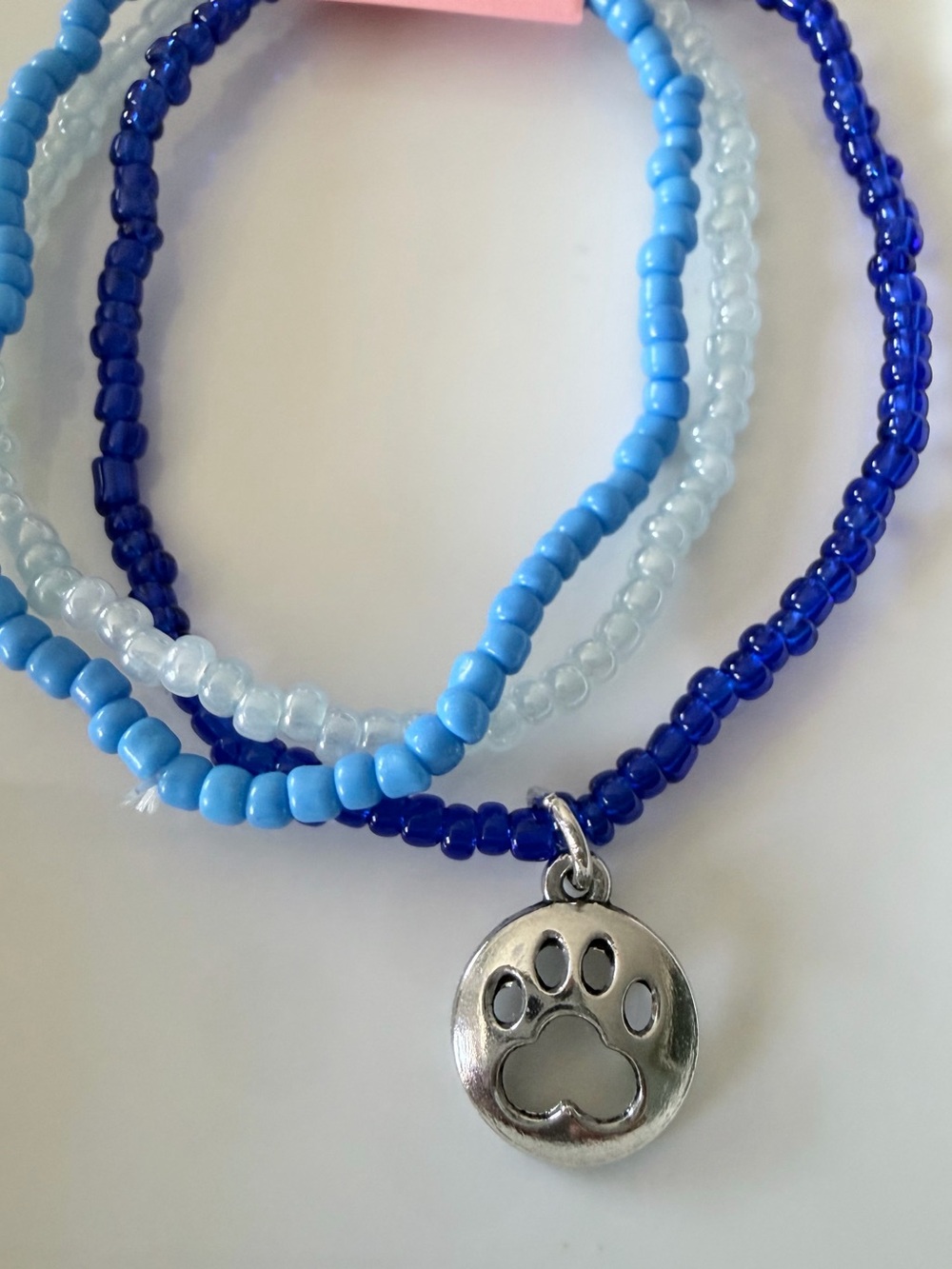 Beaded Paw Charm Bracelet HANDMADE